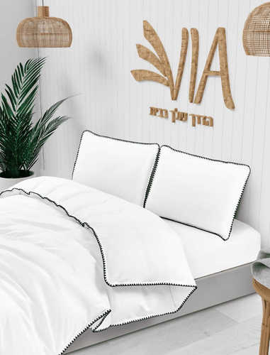 סט מצעים זוגי 100% כותנה 