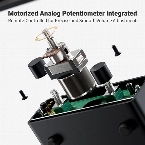 Fosi Audio P4 Mini – פרה-אמפליפייר סטריאו קומפקטי עם שליטה בבאס, טרבל ו-Gain