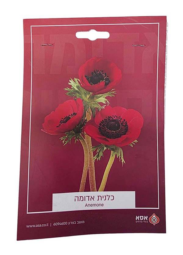 מארז 10 פקעות כלנית - אדומות