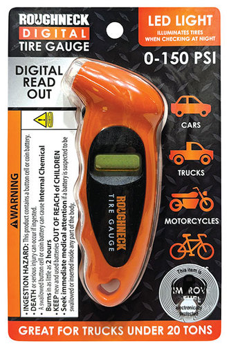 Digital Tire Gauge with LED Light Screen 0-150 PSI / 4-Unit Display