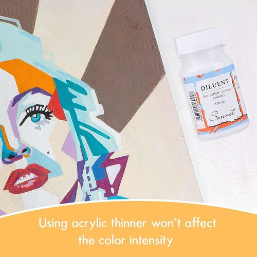 מדיום לצבעי אקריליק  Sonnet Acrylic Color Diluent  , נפח 100 מ