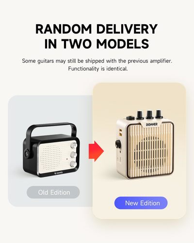 חבילת גיטרה חשמלית מותאמת לילדים DSJ100 בצבע שחור EC1375 מבית DONNER