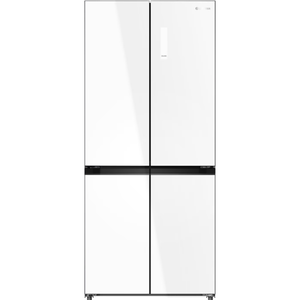 מקרר 4 דלתות מקפיא תחתון 502 ליטר נטו Electra EL5070GW קו אפס עם ארונות מטבח - גימור זכוכית לבנה אחריות ע"י היבואן הרשמי אלקטרה