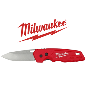 סכין מתקפלת Milwaukee FASTBACK עם להב פלדת אל־חלד ופתיחה ביד אחת | מילווקי