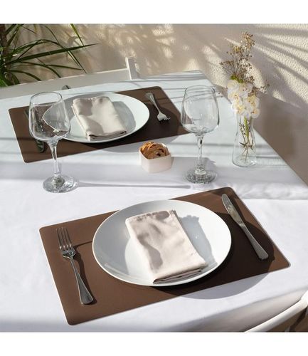פלייסמט דו צדדי מוקה/לבן LUNAR pvc placemat