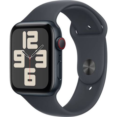 שעון חכם Apple Watch SE 3rd Gen 2025 44mm Aluminum Case Rubber Sport Band GPS אפל