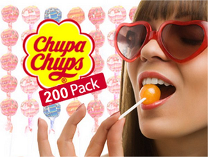 **בלעדי לטופי** בר 200 סוכריות על מקל Chupa Chups - מתאים לכל ארוע חתונה,בר/בת מצווה, יום הולדת ומסיבות!! - רק 190 ש"ח בלבד!
