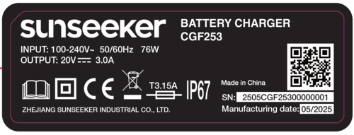 ספק כח 3.0A לעמדת טעינה למכסחת רובוטית SUNSEEKER דגם CGF253