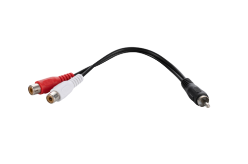כבל מעבר 2 RCA נקבה ל RCA זכר