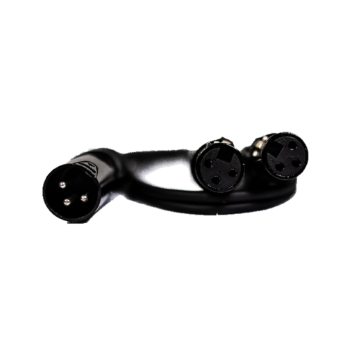 כבל Y פיצול, XLR זכר ל- 2 XLR נקבה