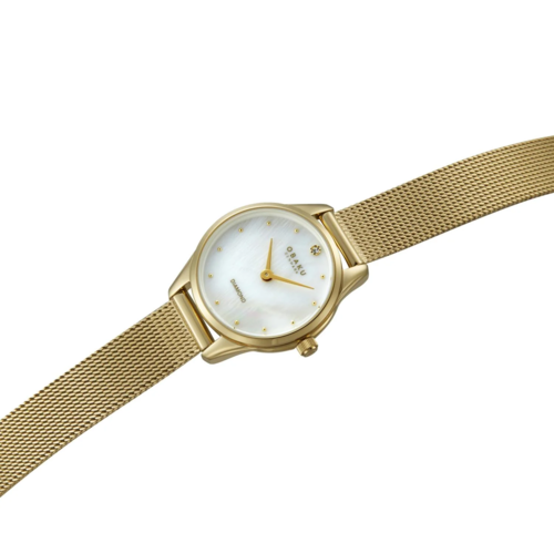 Obaku V297SXGWMG גודל קטן ועדין נשים משובץ יהלום