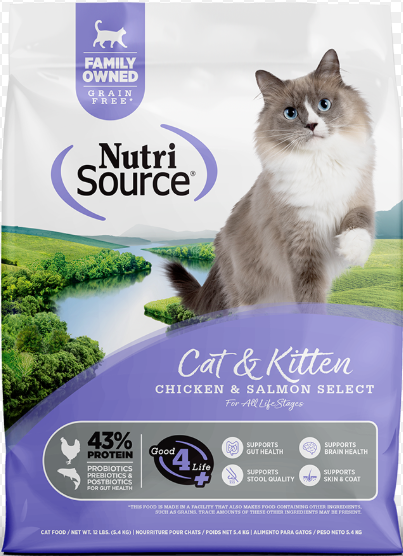 נוטריסורס Cat & Kitten עוף וסלמון ללא דגנים 5.4 ק"ג 10% הנחה בקניית 2 שקים