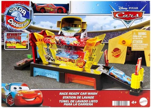 תחנת שטיפת מכוניות עם שינוי צבע - עם מכונית לייטנינג מקווין מהסרט Cars
