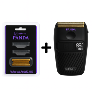 מכונת גילוח Fabricuts Panda FC-900S בצבע שחור+ראש נוסף וסכינים חלופיים מתנה
