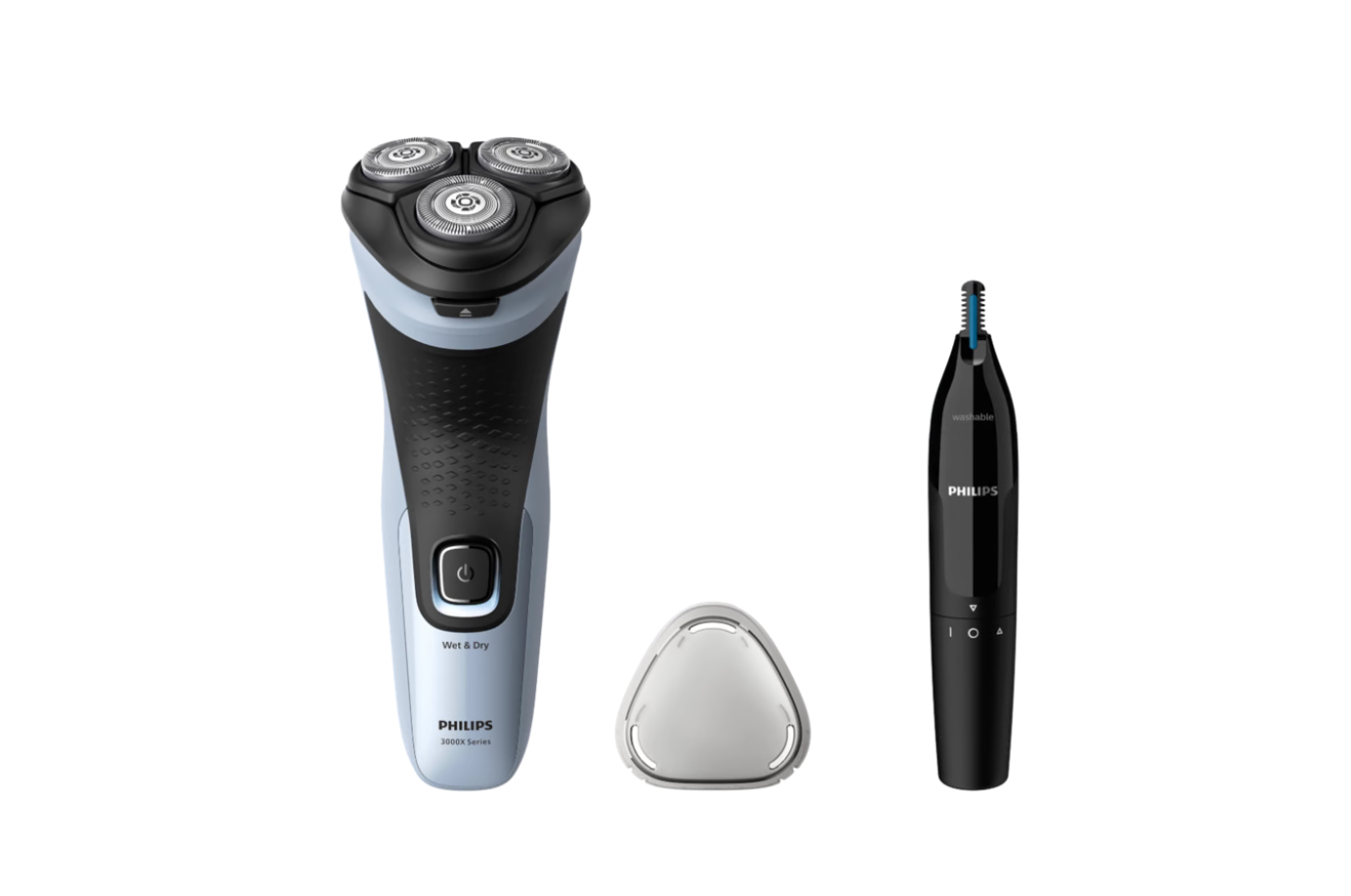 מכונת גילוח וקוצץ לאף לשימוש יבש ורטוב Philips X3003/02 | יבואן רשמי שנתיים אחריות