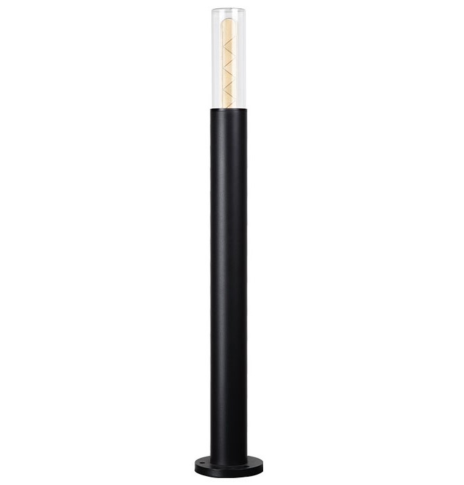 בולארד 80 ס"מ מוגנת IP54 גוף שחור UP E27
