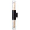 מנורת קיר מוגנת IP54 גוף שחור UP & DOWNE27