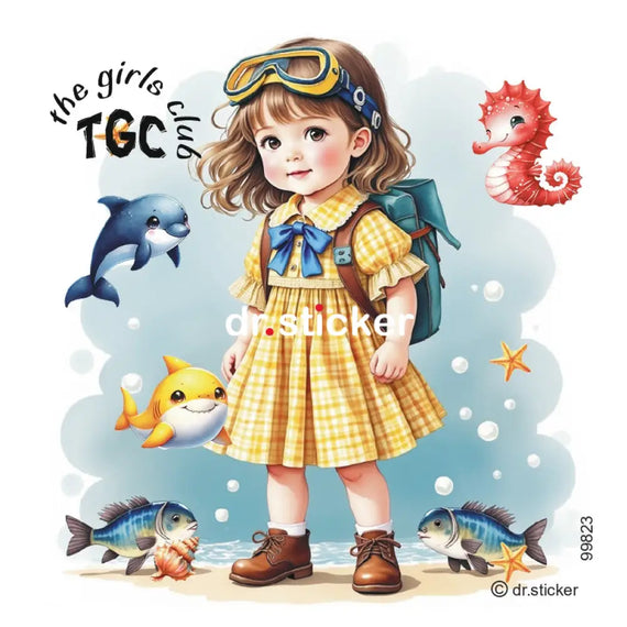 גליל מדבקות ד"ר סטיקר - מועדון הילדות - צלילה