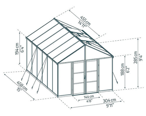 חממה ביתית ARIA 3x4.5