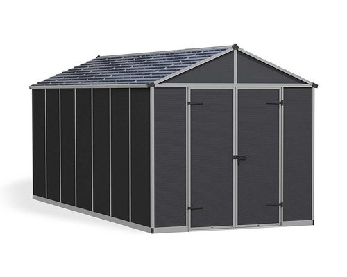 מחסן גינה RUBICON 2.4x5.3 אפור כהה