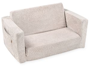 ספונת נפתחת מבד בוקלה עם כיס צידי לאחסון - בז