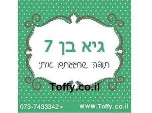 מדבקות במיתוג אישי - 20 מדבקות מעוצבות במיתוג אישי בצבע ירוק מנטה-אידיאלי לחתונה, בר מצווה, יום הולדת - רק 2.25 ש"ח ליח'!!