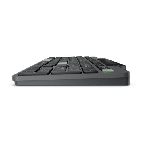 Lenovo Self-Charging Bluetooth Keyboard 212 Hebrew – מקלדת אלחוטית נטענת מאור סביבתי עם תמיכה בשלושה מכשירים.
