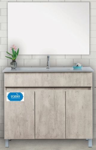 ארון אמבטיה פורמייקה עומד מיתר עם כיור אינטגרלי חרס 