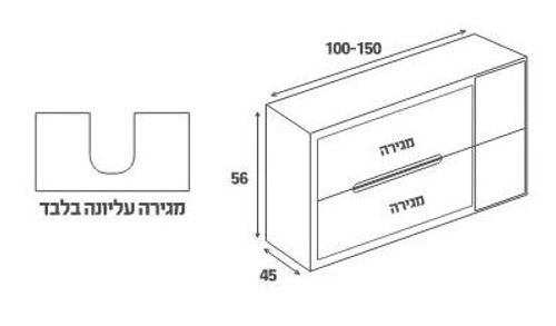 ארון אמבטיה אפוקסי תלוי מעיין איכותי עם משטח בוצ