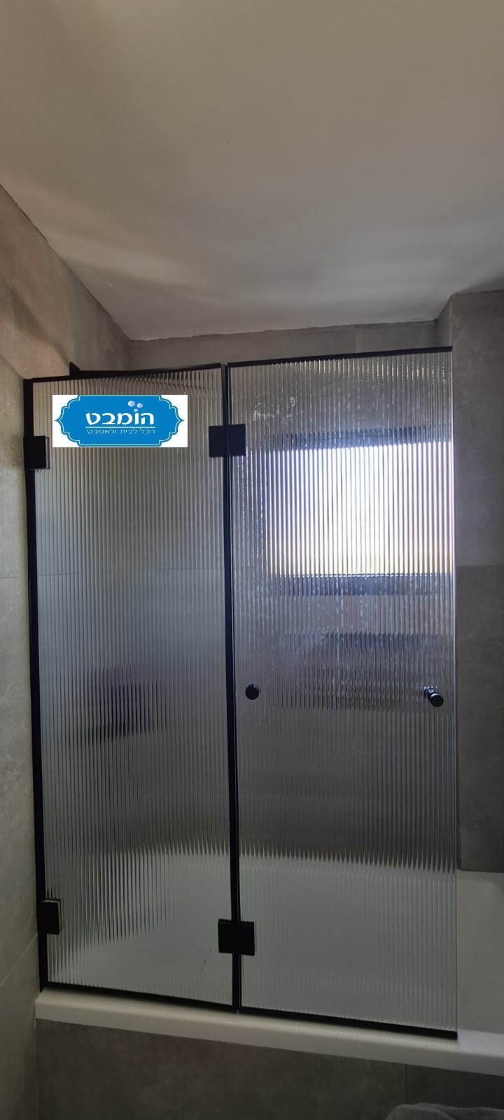 אמבטיון הרמוניקה זכוכית גלים פירזול שחור 8 מ"מ לפי מידה