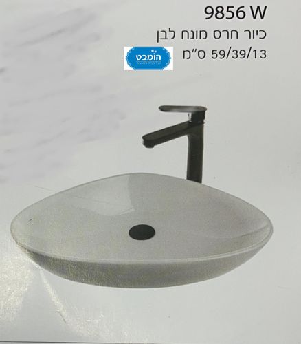 כיורים מונחים חן לבחירה לבן מבריק 