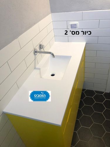 כיורי משטח שיש יצוקים לבחירה לארונות אמבטיה