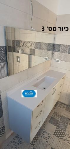 כיורי משטח שיש יצוקים לבחירה לארונות אמבטיה