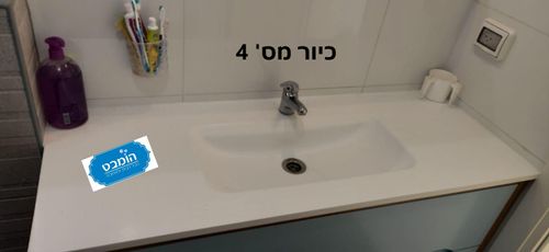 כיורי משטח שיש יצוקים לבחירה לארונות אמבטיה