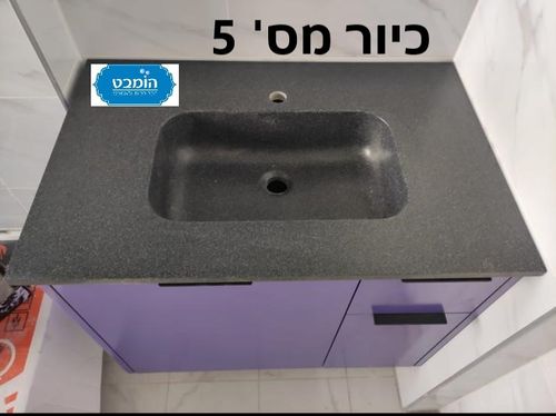כיורי משטח שיש יצוקים לבחירה לארונות אמבטיה