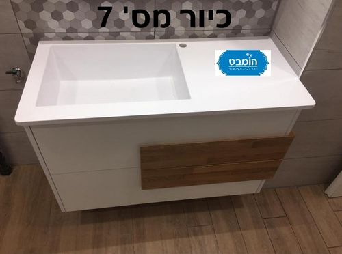 כיורי משטח שיש יצוקים לבחירה לארונות אמבטיה