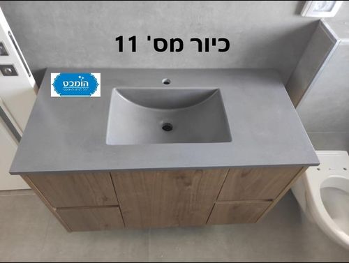 כיורי משטח שיש יצוקים לבחירה לארונות אמבטיה