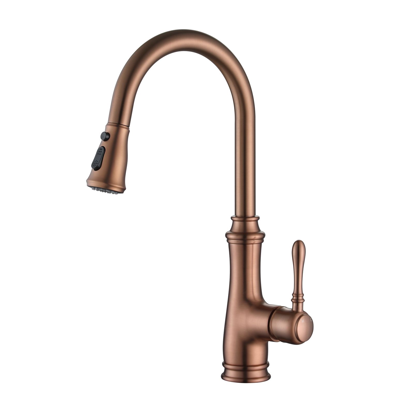 ברז מטבח נשלף 2 מצבים מק"ט 12185 גוון רוז גולד ROSE GOLD ציפוי PVD