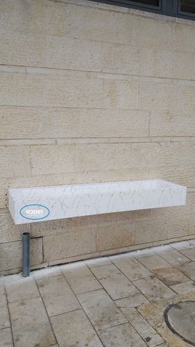 משטח שיש יצוק שוקת עם סינר 12 ס