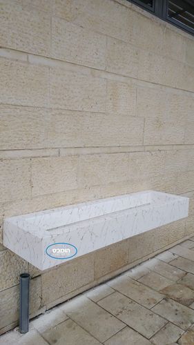 משטח שיש יצוק שוקת עם סינר 12 ס