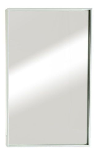 מראה קריסטלית מלבנית עם מסגרת לבנה 100/60 ס