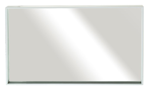 מראה קריסטלית מלבנית עם מסגרת לבנה 120/60 ס