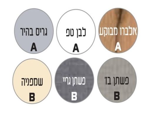 ארון אמבטיה פורמייקה עומד מימי עם כיור אינטגרלי מידה 62/72/82 ס