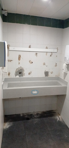 משטח יצוק מוסדי גוליאן עם כיור שוקת + מכסה סמוי לניקוז