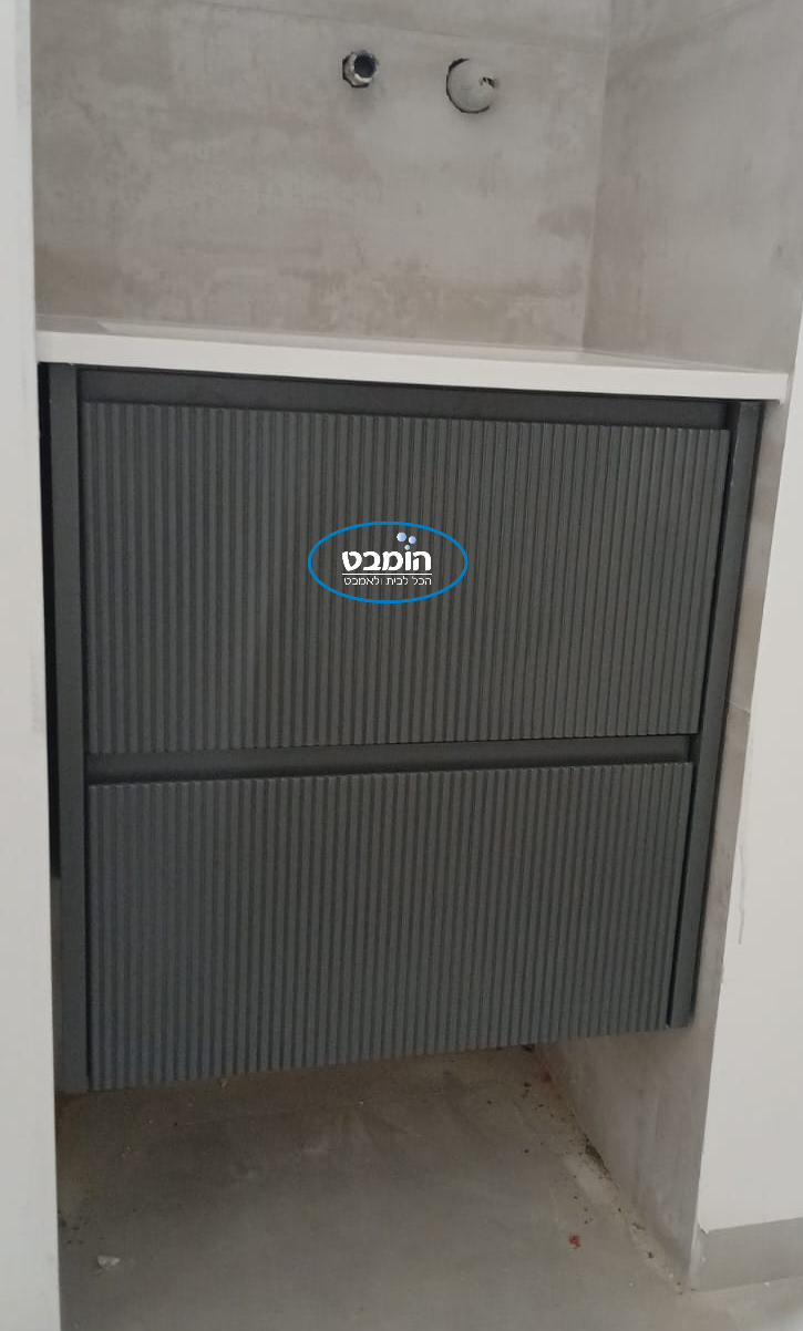 ארון אמבטיה תלוי דומינו אפוקסי עם כיור אינטגרלי יצוק גוליאן