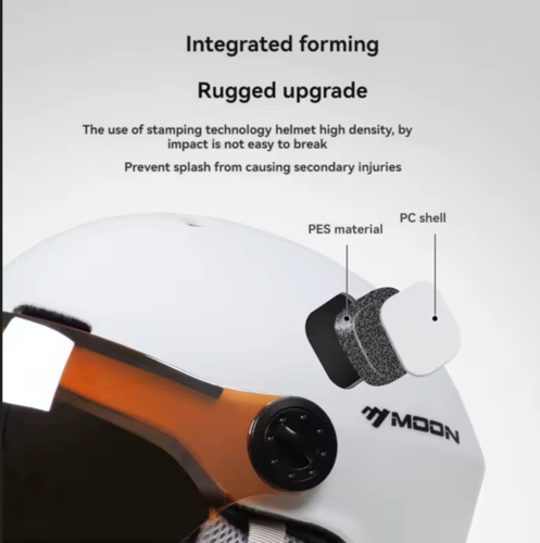קסדת סקי מקצועית עם משקף - MOON SKI 350