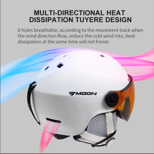 קסדת סקי מקצועית עם משקף - MOON SKI 350