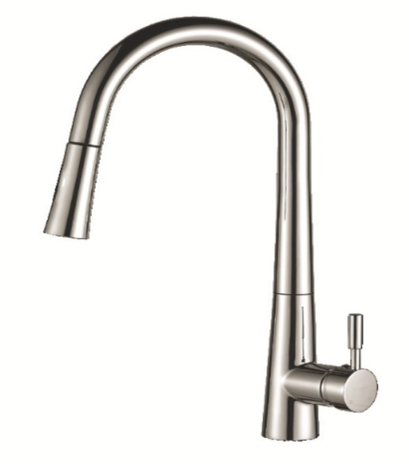 ברז מטבח נשלף BELL בל 2 מצבים פיה מסתובבת גימור כרום ניקל 