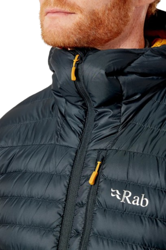 מעיל פוך לגברים Microlight Alpine Jacket אפור/כתום - Rab
