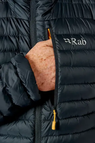 מעיל פוך לגברים Microlight Alpine Jacket אפור/כתום - Rab